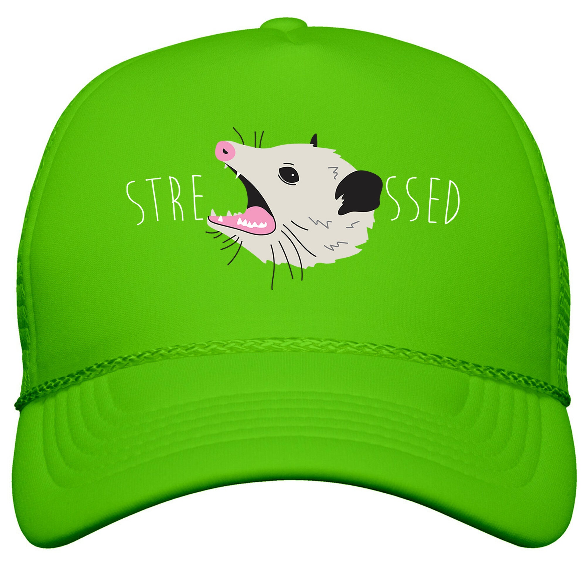 Stressed Opossum Snapback Trucker Hat